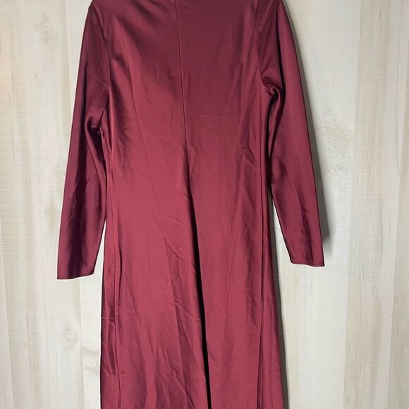 Soft Surroundings Solange Satin Cabernet dress new with tags size 10 cowl neck‎ - Picture 13 of 16